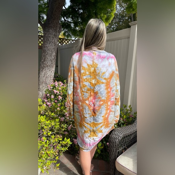 COPY - 🆕 Rayon Cocoon Wrap Shawl Ice Dye Tie Dye - Picture 4 of 8